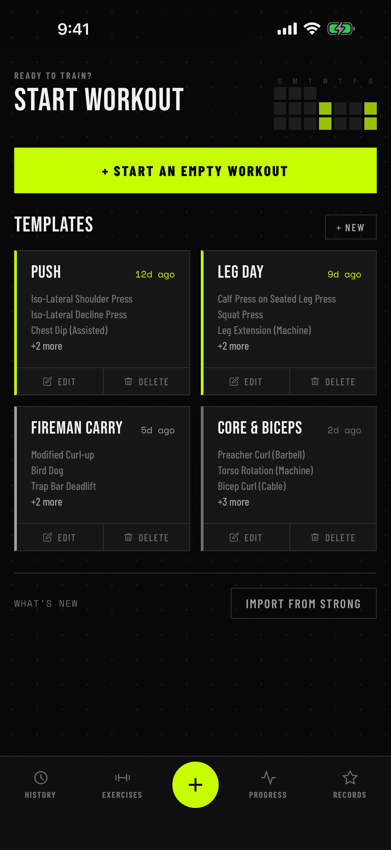 The Tempo dashboard